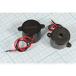 Зуммер пьезоэлектрический с генератором, размер 23x19m33, напряжение 8~15В, частота 3.3кГц, контакты