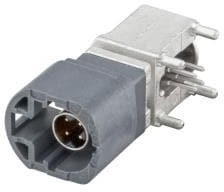 D4S20G-400A5-G, RF Connectors / Coaxial Connectors Right Angle Plug PCB w/Housing T&amp;R Grey