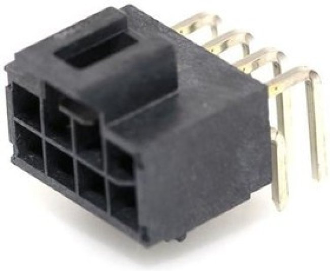 105314-1308, Headers & Wire Housings NanoFit RA Hdr TH DR 8Ckt 0.76um Au Blk 105314-1308, Headers & Wire Housings NanoFit RA Hdr TH DR 8Ckt 0.76um Au Blk