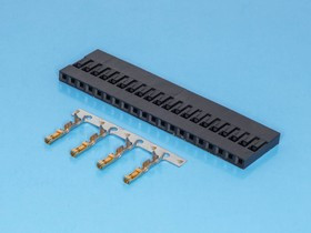 BLS-20, Розетка кабельная однорядная, шаг 2.54мм (1х20)