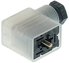 933932100 GML 209 NJ LED 230 VR YE black, GML 2P+E DIN 43650 B, Female Solenoid Valve Connector, with Indicator Light, 250 V ac/dc Voltage