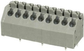 TBL002A-350-09GY-2GY, Fixed Terminal Blocks Terminal block, screwless, 3.50, 45, 9 poles, cool gray