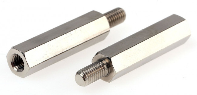 R30-3002002, Standoffs &amp; Spacers M3 x 20mm HEX 5mmA/F 6mm ML/FML NICKEL
