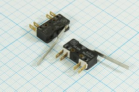 Микропереключатель, рычаг 39мм 220В/2.5А 787 ПКонц 20x 6 x 7\220\ 2\OFF-(ON)ON- (OFF)\\L39\WLK14