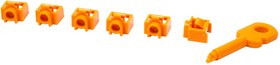 Заглушка порта Lanmaster LAN-SEC45-PL-SET-OR (упак.:6шт) 6м оранжевый