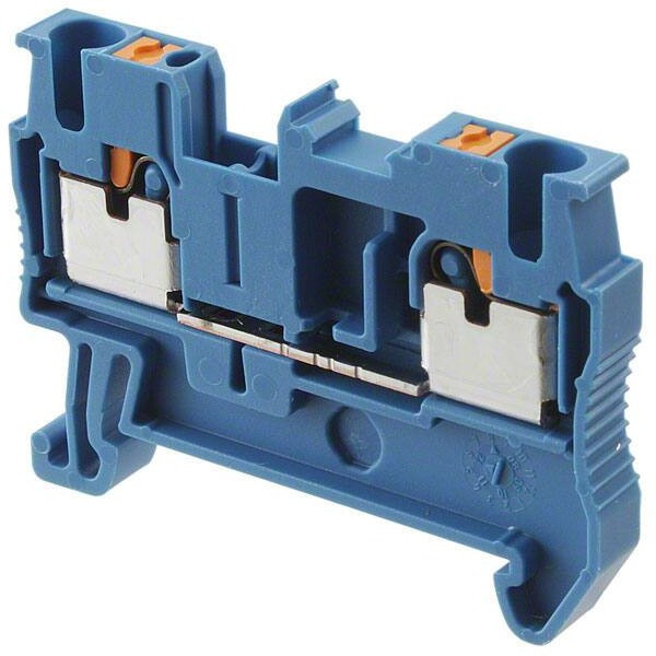 Клемма проходная PT 2,5 BU /5,2mm, push-in, 2 присоед., 2,5(max 4)mm2, 24A, 800V, синяя Клемма проходная PT 2,5 BU /5,2mm, push-in, 2 присоед., 2,5(max 4)mm2, 24A, 800V, синяя