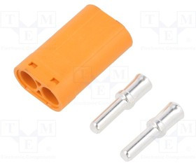 LCB40-M, Plug; DC supply; LC; male; PIN: 2; for cable; soldering; orange; 30A