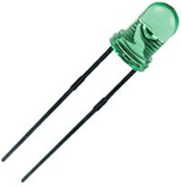 L-132XGT, Светодиод зеленый 50° d=3мм 40мКд 568нМ