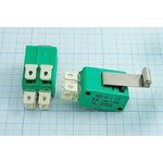 Микропереключатель, размер 29x20 x16, 16А, переключение ON-(ON), размер концевика L26, MSW-07