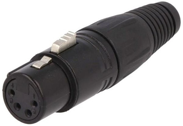 FC6151, Вилка, XLR, "мама", PIN: 4, прямой, на провод, пайка, посеребренные