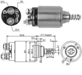 46116, Реле втягивающее Iveco Daily II Mercedes T2/L 46116, Реле втягивающее Iveco Daily II Mercedes T2/L