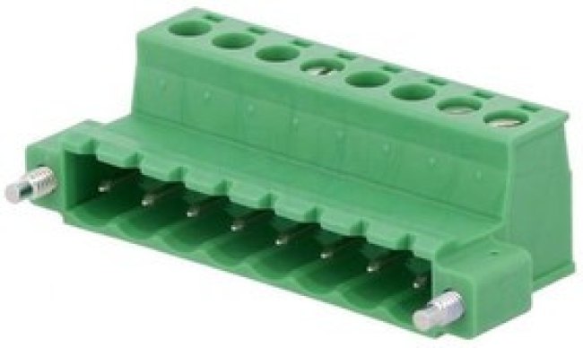 1825378, Pluggable Terminal Blocks 8 Pos 5.08mm Invert Plug 24-12AWG Screw