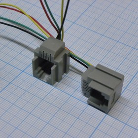 TJ6P4C розетка с проводом (201) 101-623K