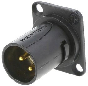 NM3MD-B, XLR Connectors 3P M XLR MODULE CBL HSE BND-DFLANGE