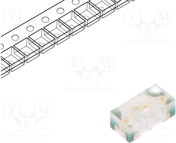 RF-GN0402TS-CF-B, LED; SMD; 0402; green; 150?430mcd; 1x0.5x0.4mm; 140°; 2.5?3.3V; 5mA