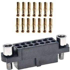 M80-4811442, Power to the Board 7+7 WAY FMALE CRMP S/BORE W/HEX JS