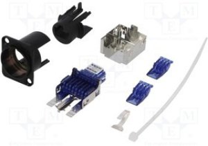 Neutrik NE8FDY-C6-B панельный разъем RJ45, для CAT6, монтаж провода IDC экранированный черненый корпус