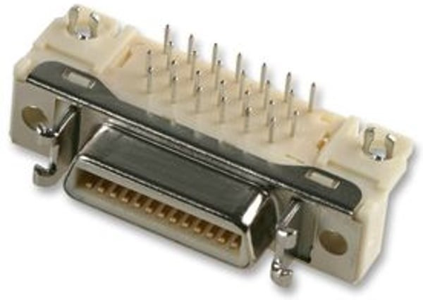 10236-55G3PL, Разъем D Sub, угловой, Mini D (Ribbon Connector), Гнездо, Серия 102, 36 контакт(-ов), Пайка