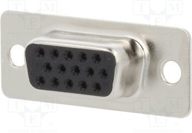 302A10129X, Разъем D-Sub HD; PIN: 15; "мама"; на провод; пайка