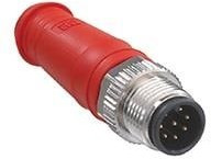 120076-8035, Разъем Кабеля, BRAD, 120076 Series, M12, Male, 8 Positions, Штырь для Пайки