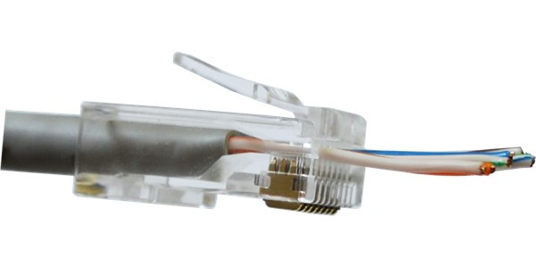 Коннектор RJ45 тип EZ 8P8C UTP Cat.6 универсальный 100шт. LAN-EZ45-8P8C/U6-100