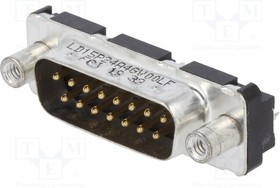LD15P24A4GV00LF, Разъем D-Sub; PIN: 15; гнездо; "папа"; на PCB,клип