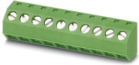 PCB terminal, 3 pole, pitch 5.08 mm, AWG 24-12, 24 A, screw connection, green, 1869787 PCB terminal, 3 pole, pitch 5.08 mm, AWG 24-12, 24 A, screw connection, green, 1869787