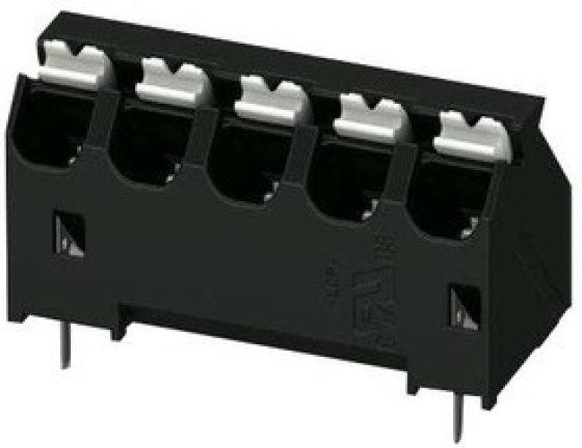 SPTA-THR 1,5/ 5-5,08 R44, Клеммная колодка типа провод к плате, 5.08 мм, 5 вывод(-ов), 16 AWG, 1.5 мм², Вставной