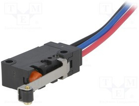 D2VW-5L2-1M, Micro Switch D2VW, 5A, 1CO, 1.18N, Hinge Roller Lever