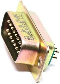 DAM15P, DM 15 Way Cable Mount D-sub Connector Plug, 2.74mm Pitch