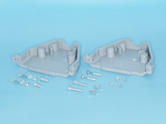 DP-37C, Корпус разъема D-SUB 37 контактов, серый, тип 2