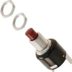 07-21, Pushbutton Switches PushBtn Switch SPST N.O. Red Btn