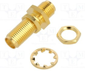 132170RP, Соединитель; SMA "папа",SMA "мама"; reverse; прямой; 50Ом; тефлон