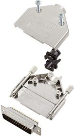 6355-0030-03, D-Sub Connector Kit, DB-25 Plug, Solder, Steel