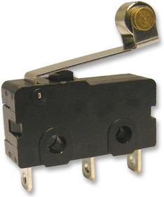 AVL32553, Микропереключатель, долговечный типа FS-T, Субминиатюрный, Роликовый Рычаг, SPDT, Пайка, 5 А