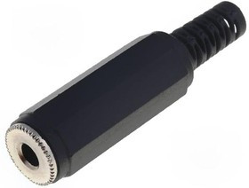 JC-121, Вилка, Jack 3,5мм, "мама", mono, с амортизатором, Кол-во полюс: 2