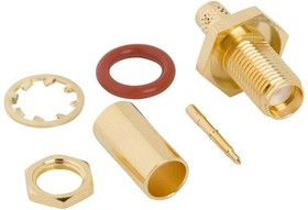 132280RP, RF Connectors / Coaxial Connectors Str Crimp Jk for RG-58 LMR-195