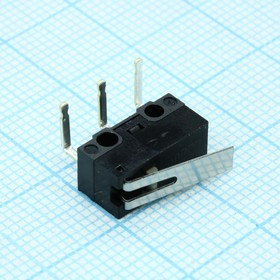 D2F-01-FLA, Микропереключатель с лапкой одна контактная группа на переключение 100мА 30В