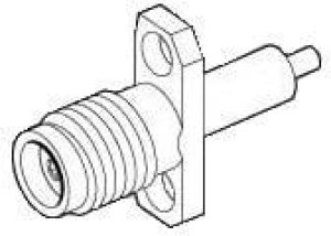 73251-0420, RF Connectors / Coaxial Connectors ST JCK 2HF REC POST