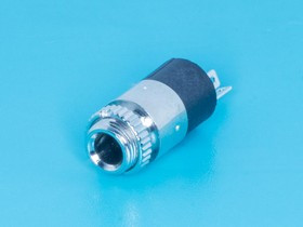 AUB-38, Разъем аудио 3.5мм гнездо на приборный блок, крепление гайка, стерео, 3 контакта