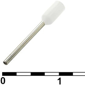 DN00208 white (0.75x8mm), Наконечник на кабель DN00208, белый, 0.75x8 мм, 0.25 мм2