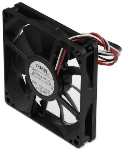 08015SS-24N-AT-00, DC Fans DC Tubeaxial Fan, 80x80x15mm, 24VDC, 33.9CFM, Rib Mount, Sleeve, 3 Wire, Tach