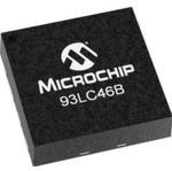 93LC46BT-I/MC, EEPROM Serial-Microwire 1K-bit 64 x 16 3.3V/5V 8-Pin DFN EP T/R