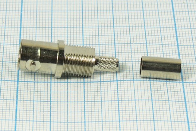 Разъем BNC розетка, RG58,обжимной, М9 Разъем BNC розетка, RG58,обжимной, М9