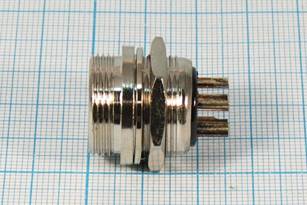 Штекер микрофонный MIC20\ 8P\пан\М19\XS20JK8P- M[MS-DF-20-8]; №14541 штек мик MIC20\ 8P\пан\М19\\XS20JK8P- M[MS-DF-20-8]