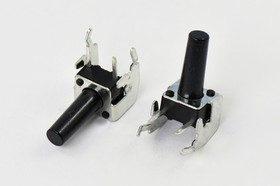 Тактовая кнопка, 7.4x 6.2x13, контакты 2P+2Pкорпус, TC-0202