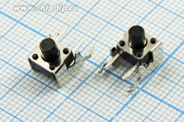 Тактовая кнопка, 7.4x 6.2x13, контакты 2P+2Pкорпус, TC-0202