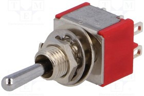 1MD4T1B1M1QE, Переключатель тумблер 1 DP3T (ON)-OFF-(ON), 2A/250ВAC