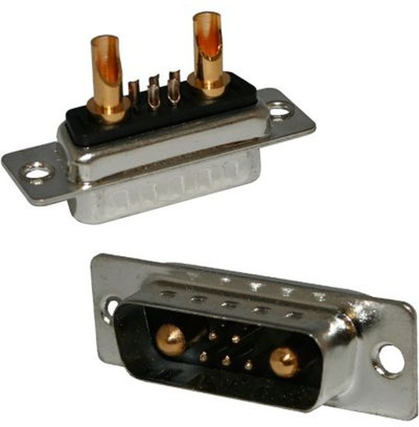 680M3W3103L401, Комбинированный разъем D Sub, Серия 680M, DA-3W3, Штекер, 3 контакт(-ов), 3 Power, Solder Cup