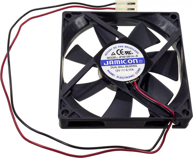 JF0815B1H-R, вентилятор 12В 80х80х15мм подшипник качения
